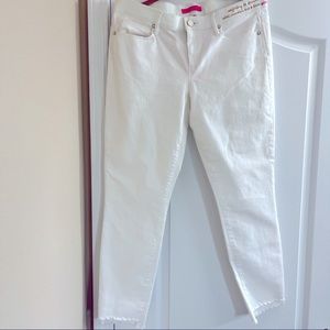 Lilly Pulitzer White Skinny Crop Jeans NWT Size 14